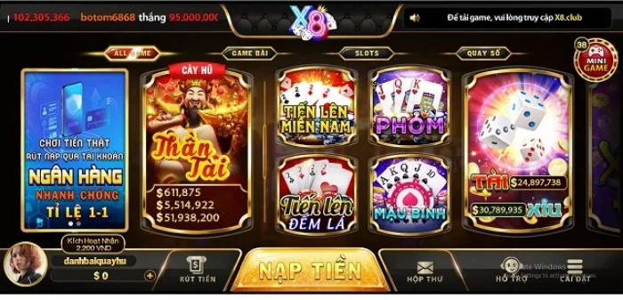 Những sản phẩm giải trí của cổng game tập trung chủ yếu vào những trò chơi đánh bài casino